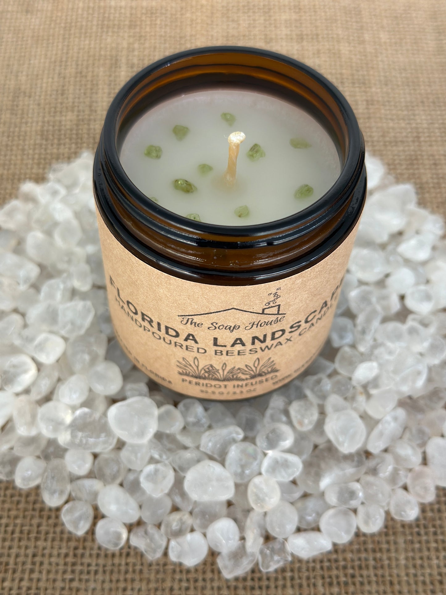 Hand Poured Beeswax Candle - Florida Landscape