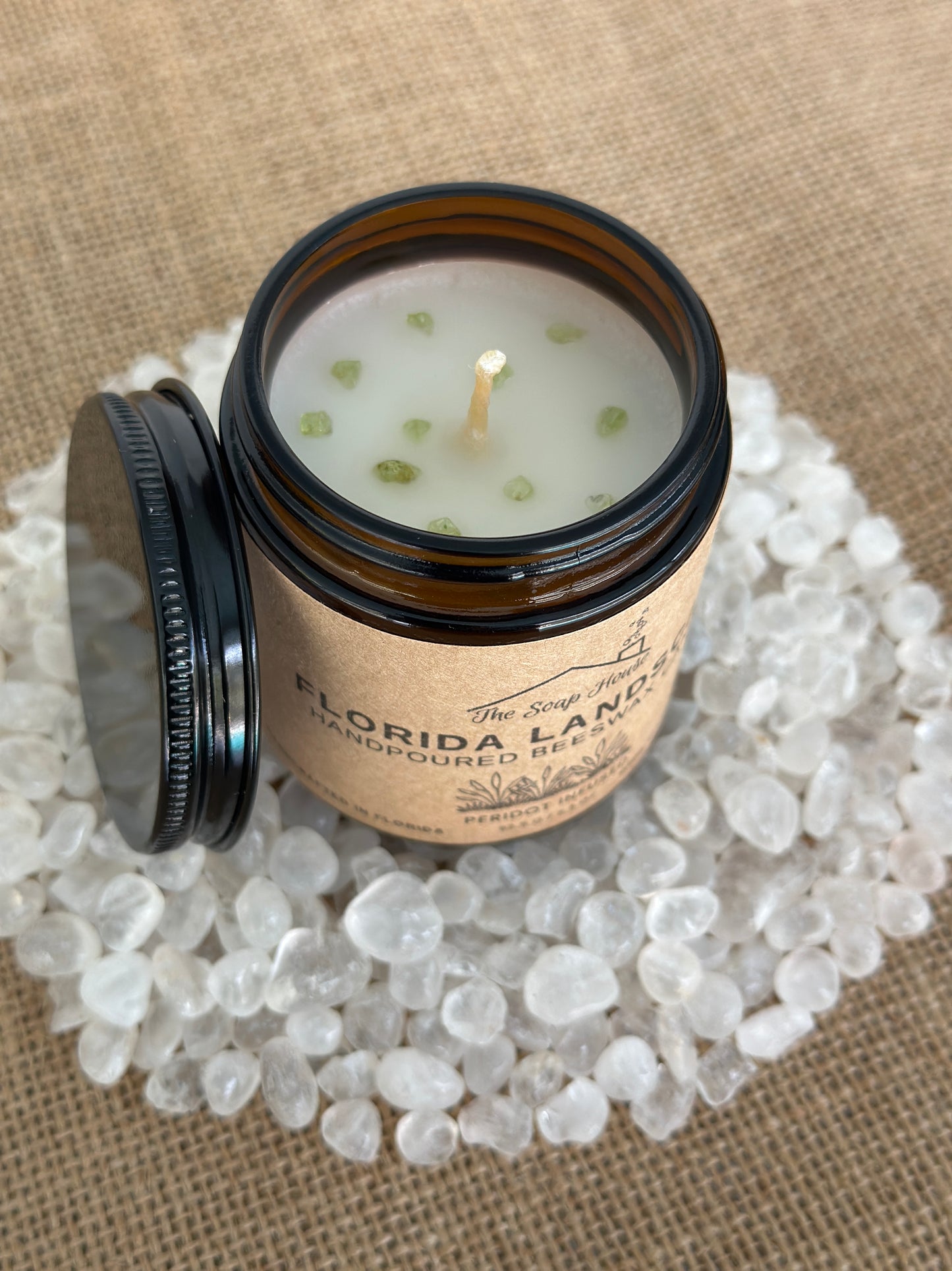 Hand Poured Beeswax Candle - Florida Landscape