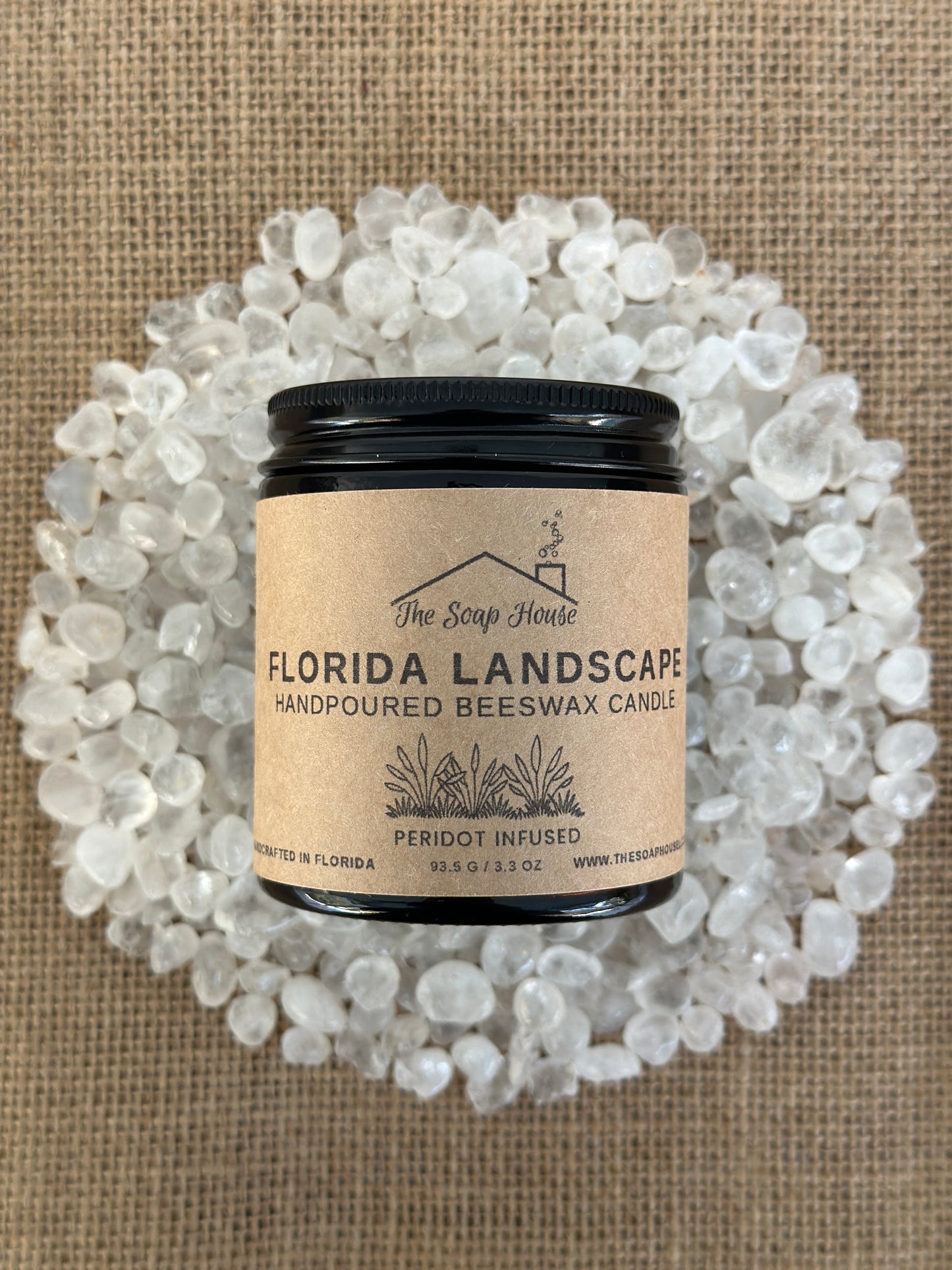 Hand Poured Beeswax Candle - Florida Landscape