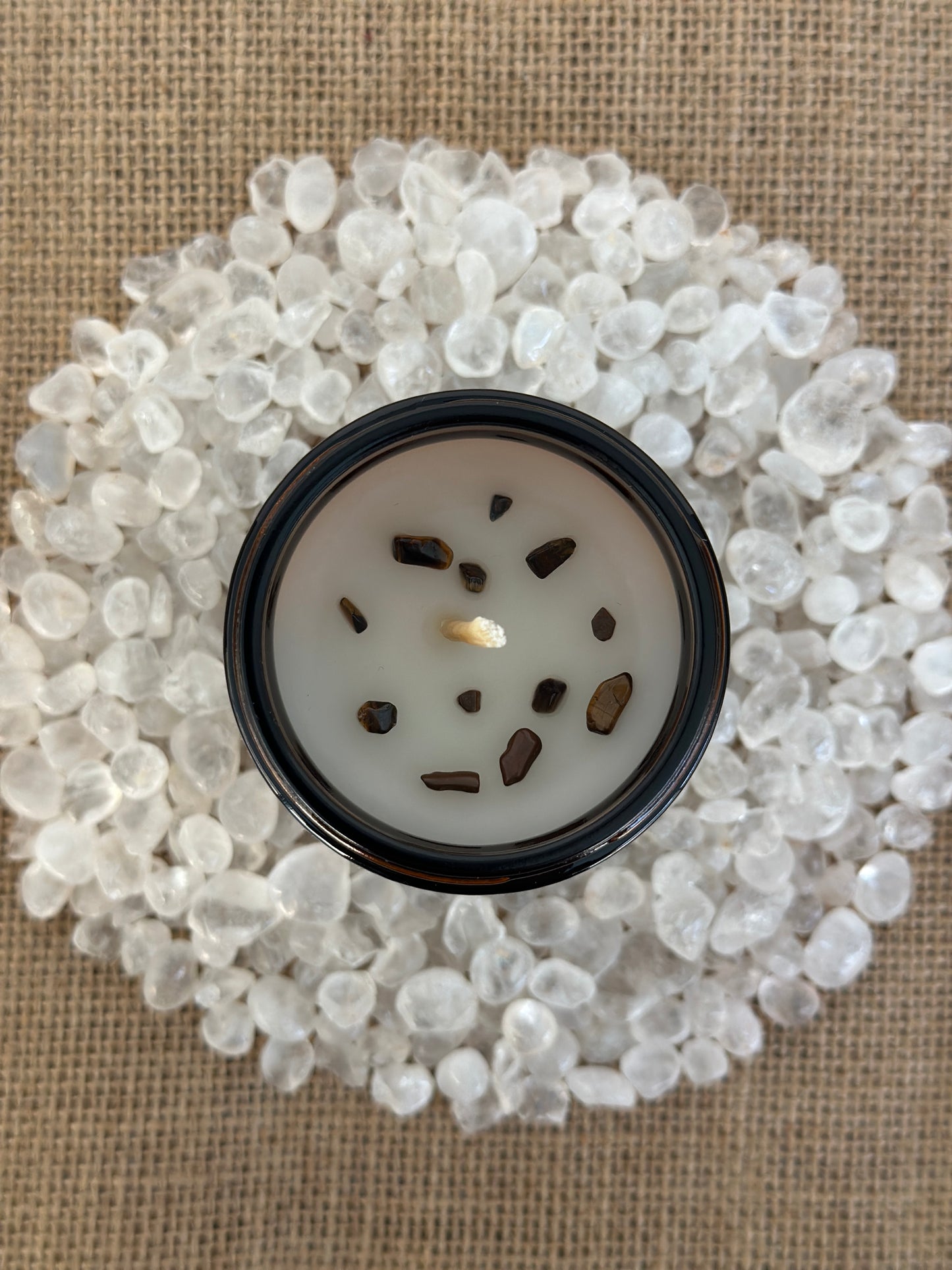 Hand Poured Beeswax Candle - Mahogany Teakwood