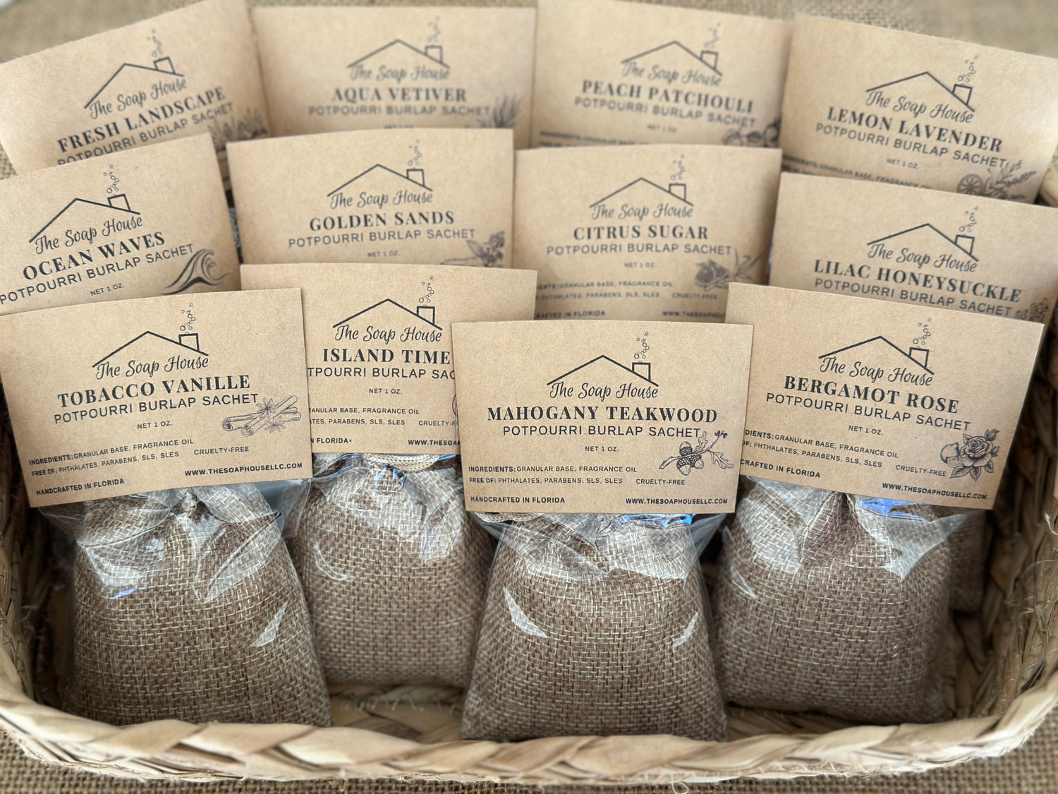 Potpourri Burlap Sachets