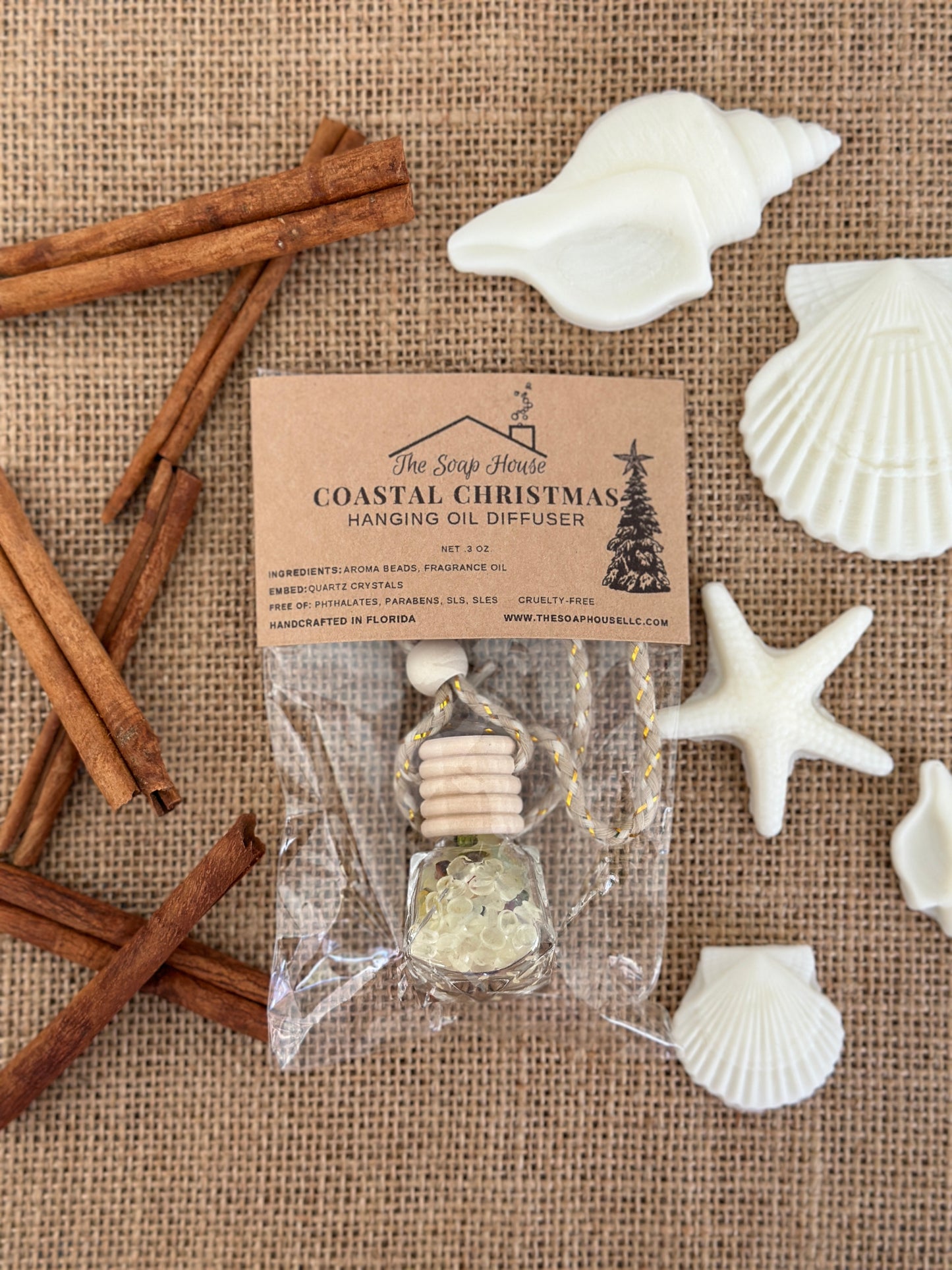 Hanging Oil Diffuser- Coastal Christmas