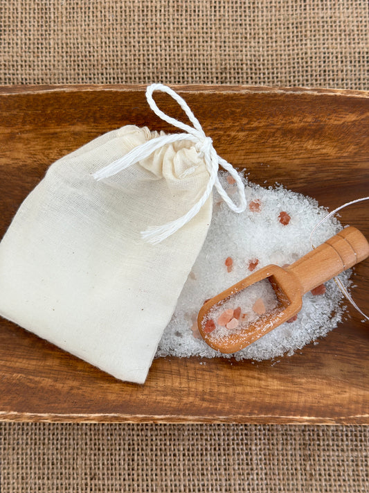 Herbal Bath Salt Pouch - Muslin & Scoop