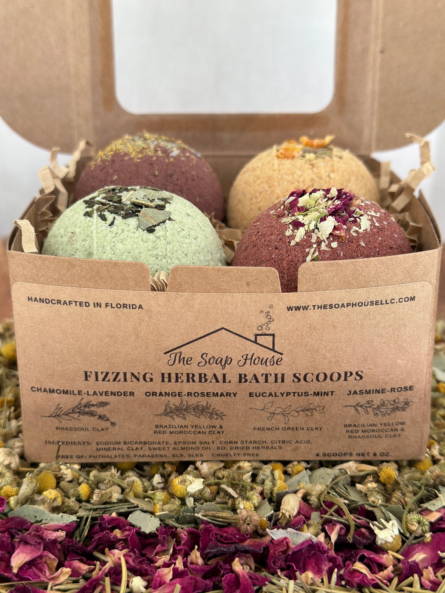 Fizzing Herbal Bath Scoops Set