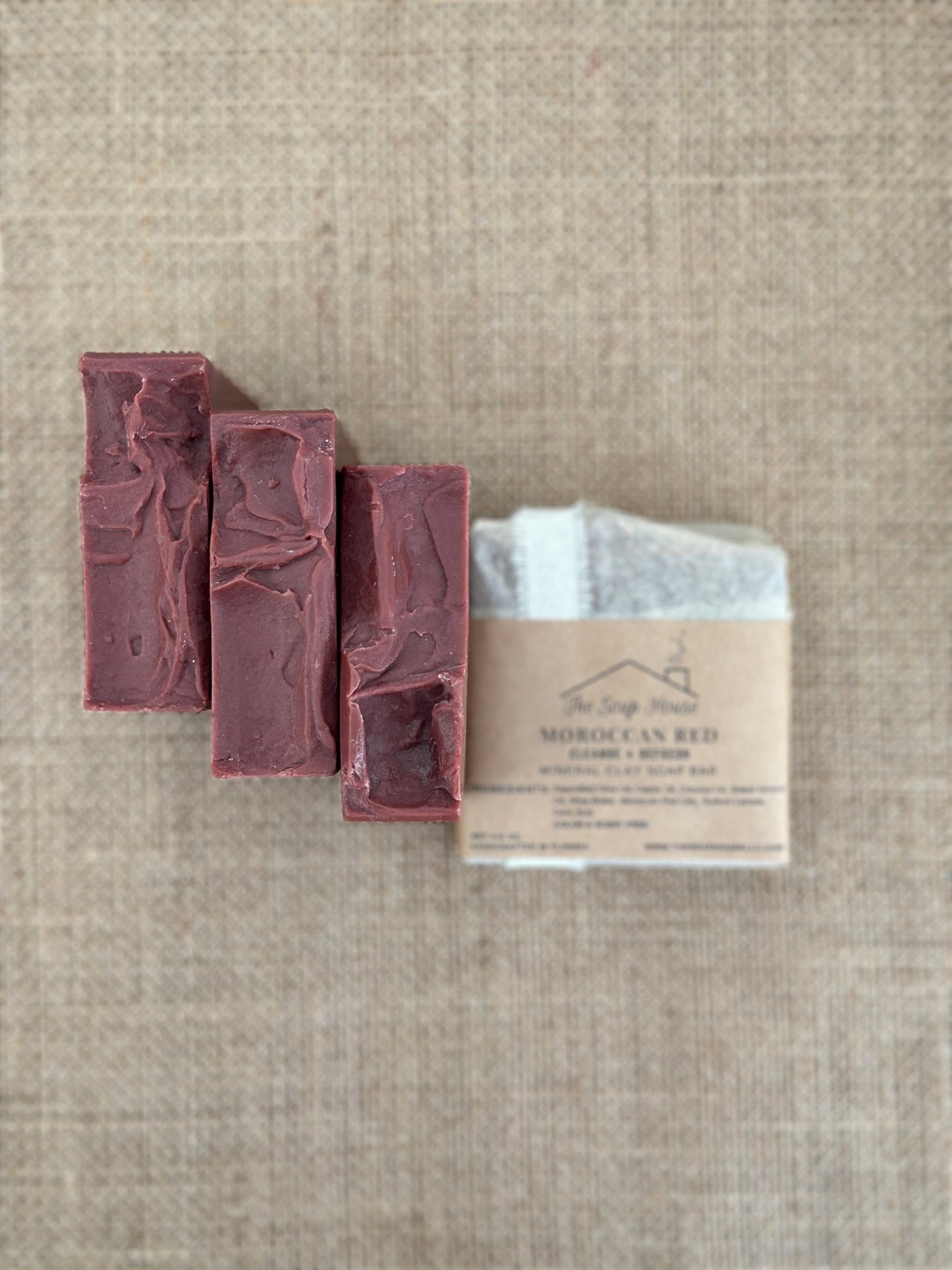 Mineral Clay Soap- Moroccan Red