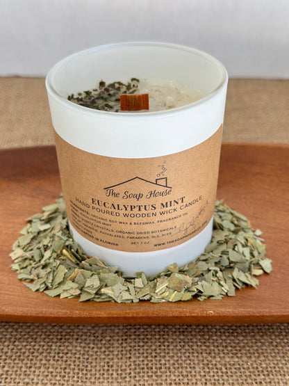 Wooden Wick Candle - Eucalyptus Mint