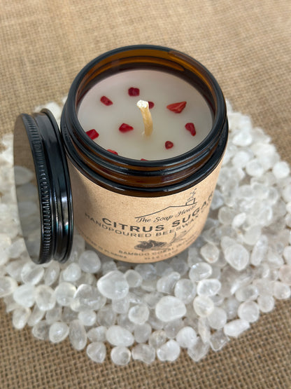 Hand Poured Beeswax Candle - Citrus Sugar