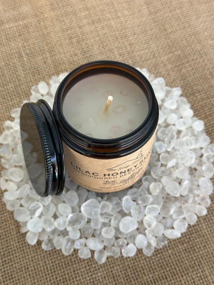 Hand Poured Beeswax Candle - Lilac Honeysuckle