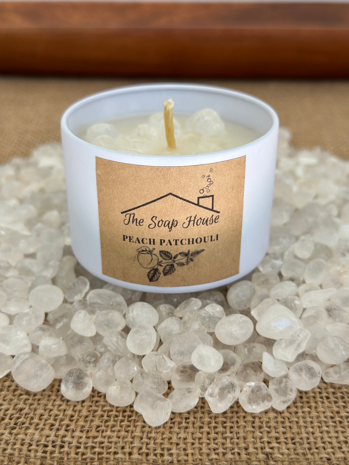 Hemp Wick Candle- Peach Patchouli