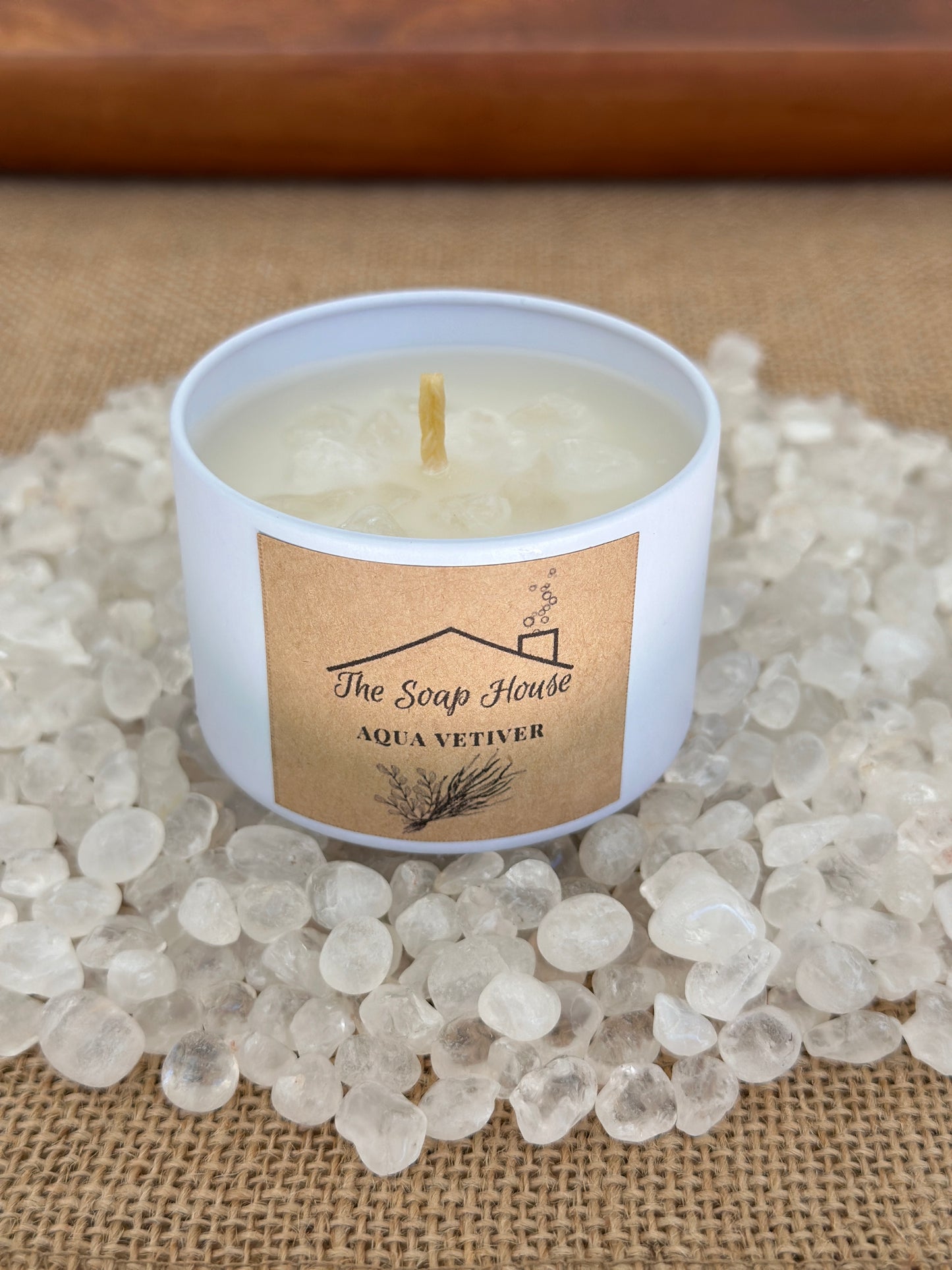 Hemp Wick Candle- Aqua Vetiver