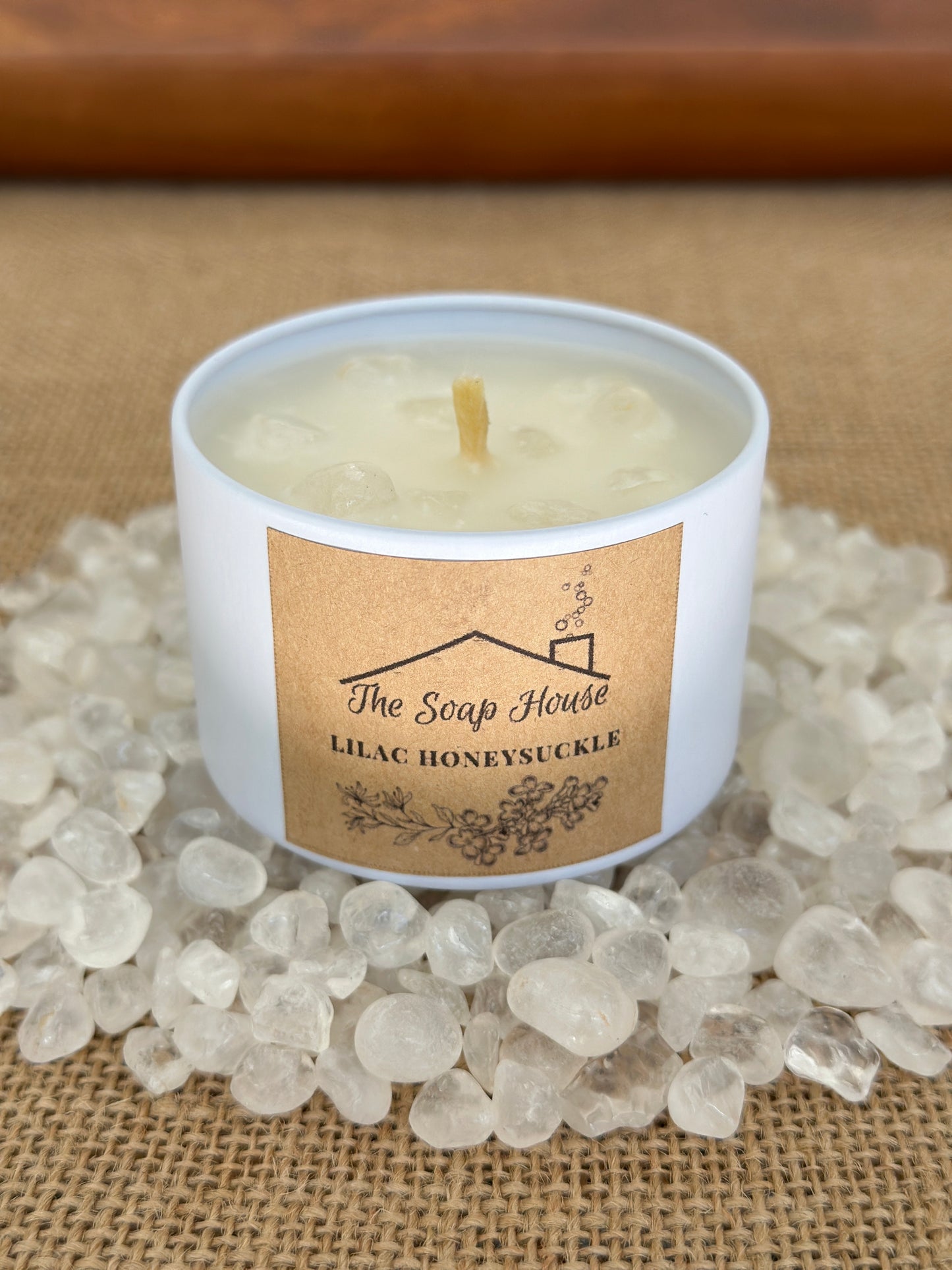 Hemp Wick Candle- Lilac Honeysuckle