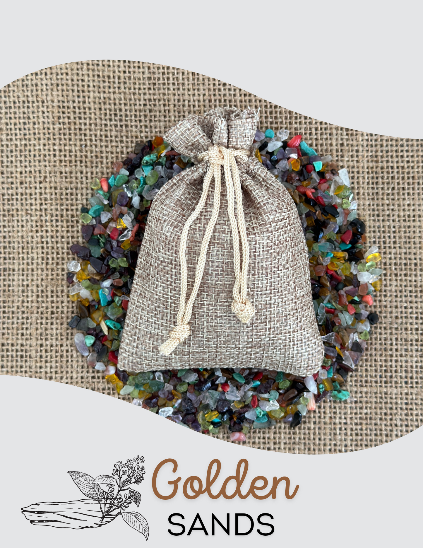 Potpourri Burlap Sachet- Golden Sands