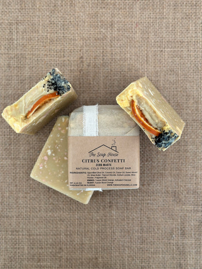 Artisan Shea Butter Soap- Citrus Confetti