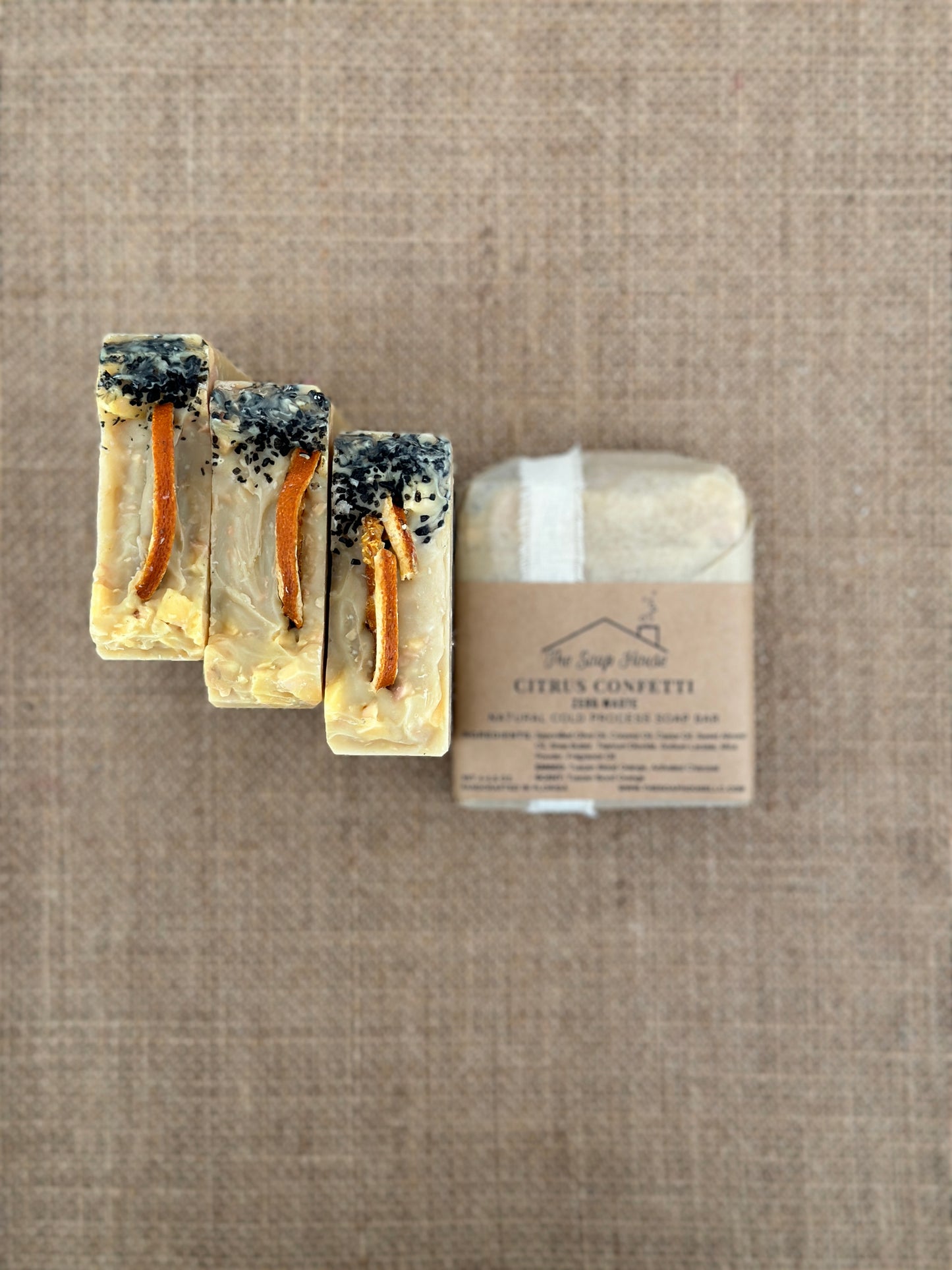 Artisan Shea Butter Soap- Citrus Confetti