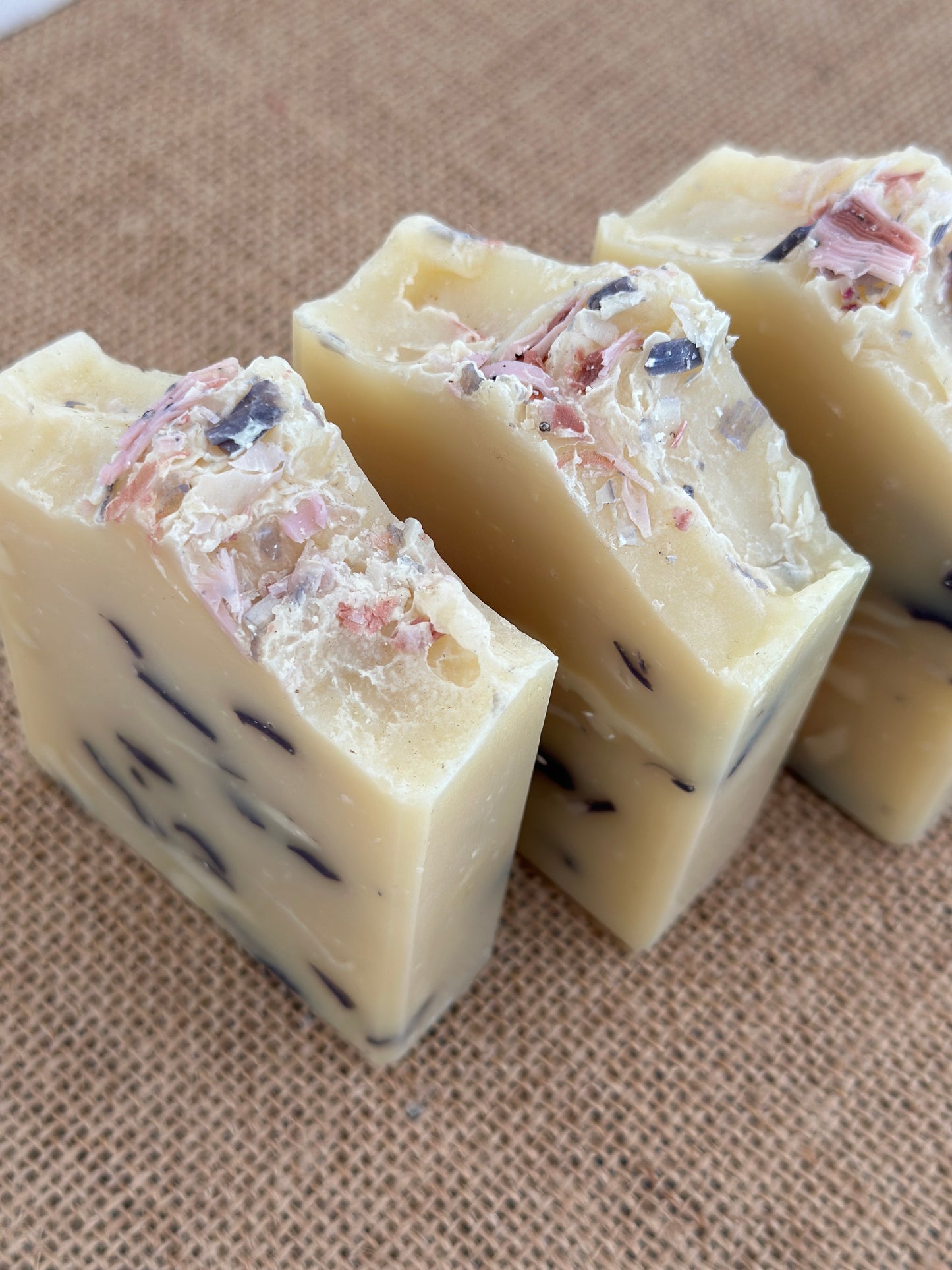 Artisan Shea Butter Soap- Honeysuckle Confetti