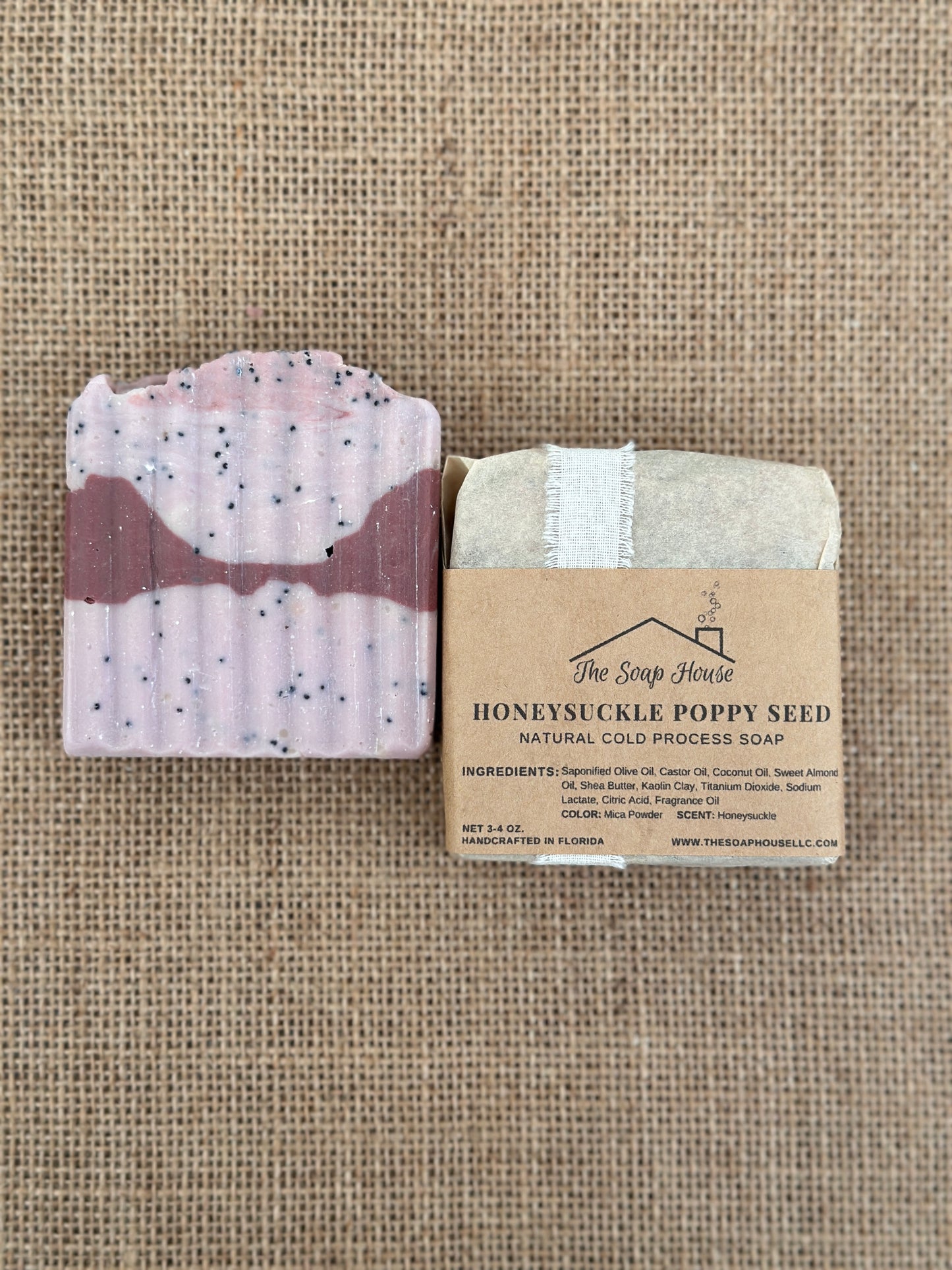 Artisan Shea Butter Soap- Honeysuckle & Poppyseed